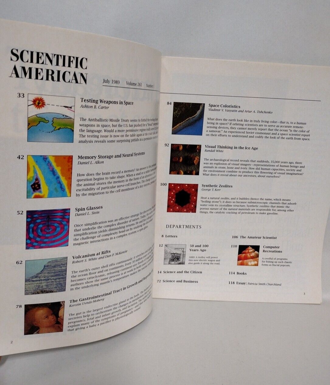 Scientific American V.261 #1 (Jul 1989) Neuroscience Volcanism At Rift VG