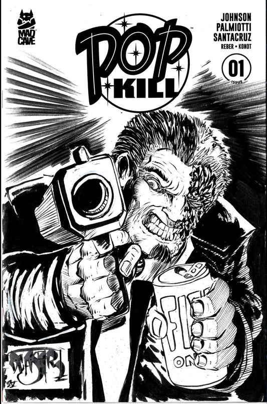 Pop Kill #1 (2025) Massive Sketch Variant Cover Comic W Original Dave Castr Art