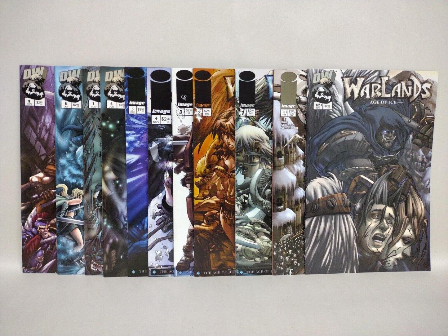 Warlands: Age of Ice (2001) Complete Image DW Comic Lot Set Pat Lee #1-9 1/2 0