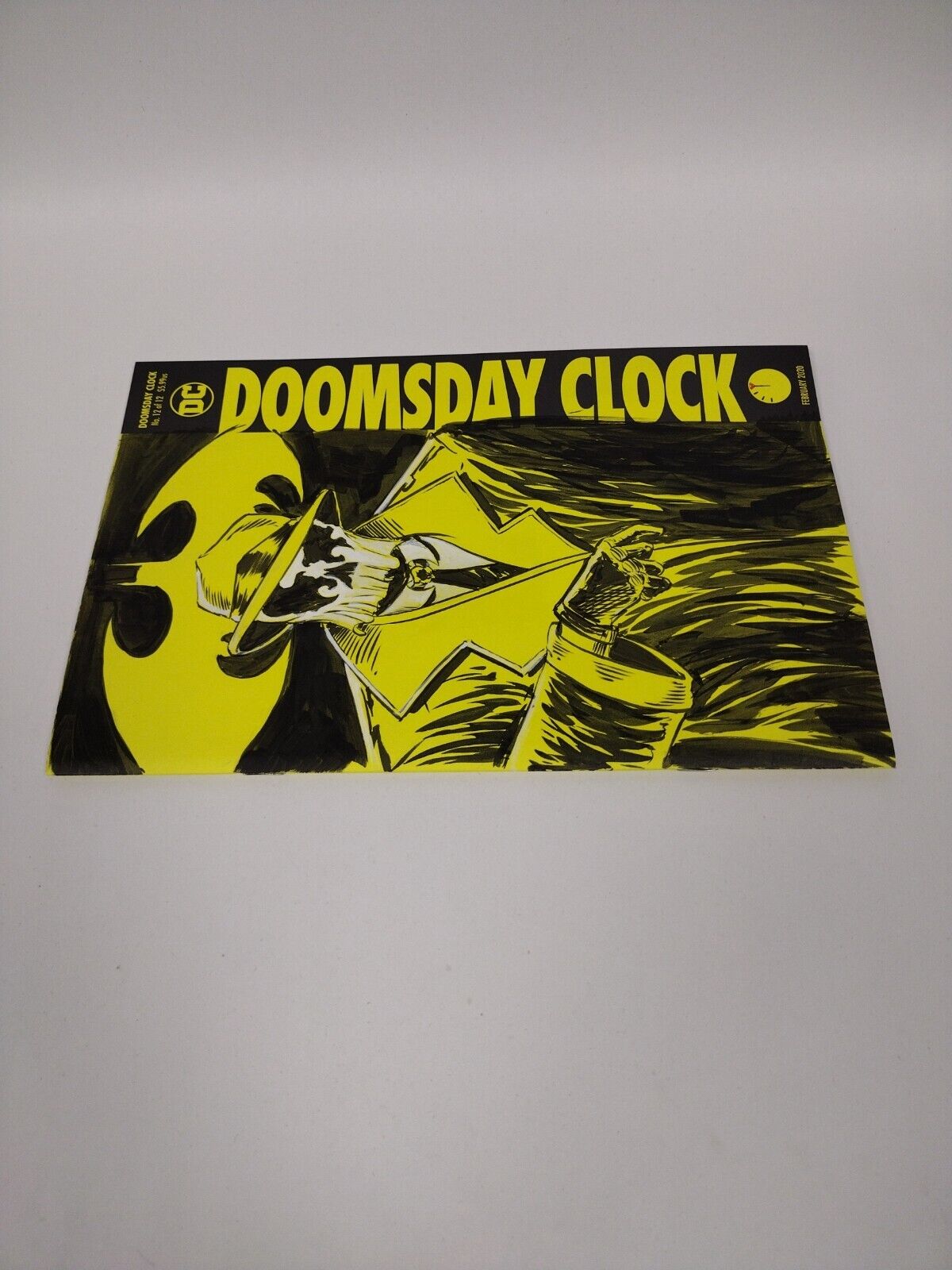 Doomsday Clock #12 (2020) DC Blank Cover Variant Comic W Original Rorschach Art