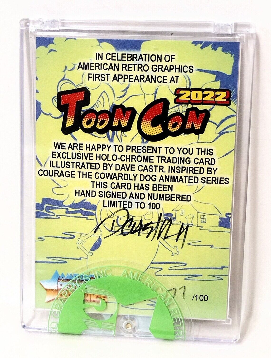 Toon Con 2022 Convention Exclusive, Courage the Cowardly Dog Holochrome trading
