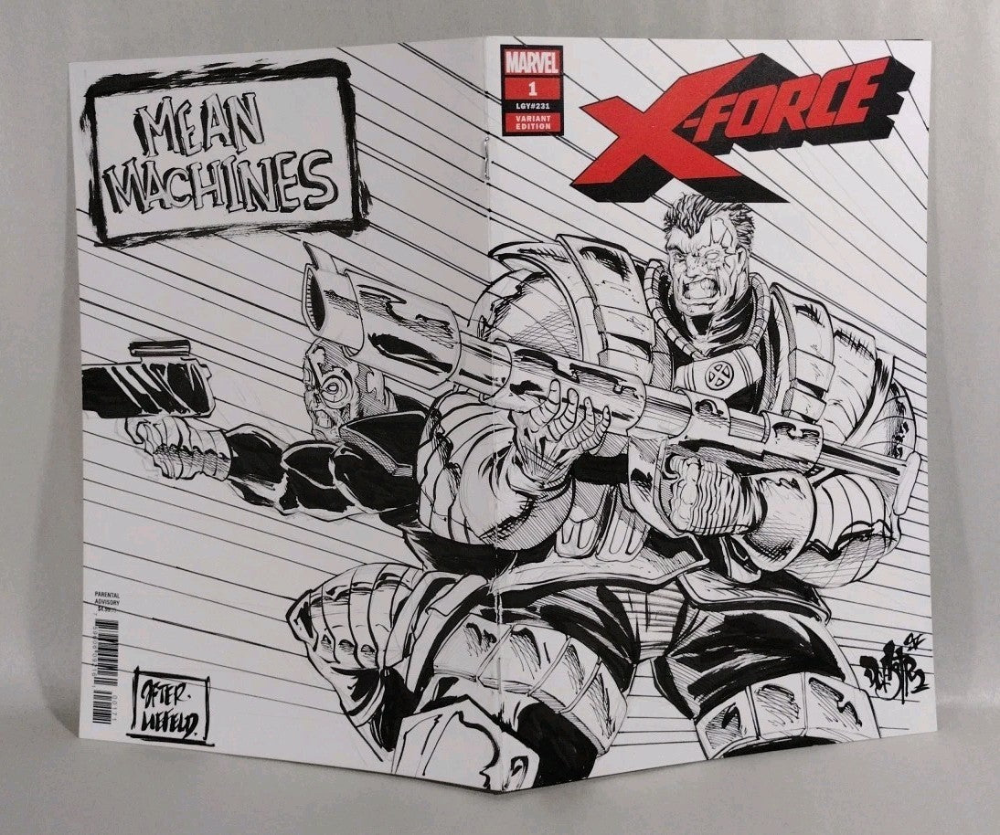 X-Force #1 (2018) Marvel Sketch Cover Variant Comic W Original Dave Castr Art