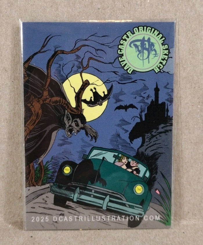 Dave Castr Crusin (2025) OAC Sketch Card W Original Marvel Cloak & Dagger Art