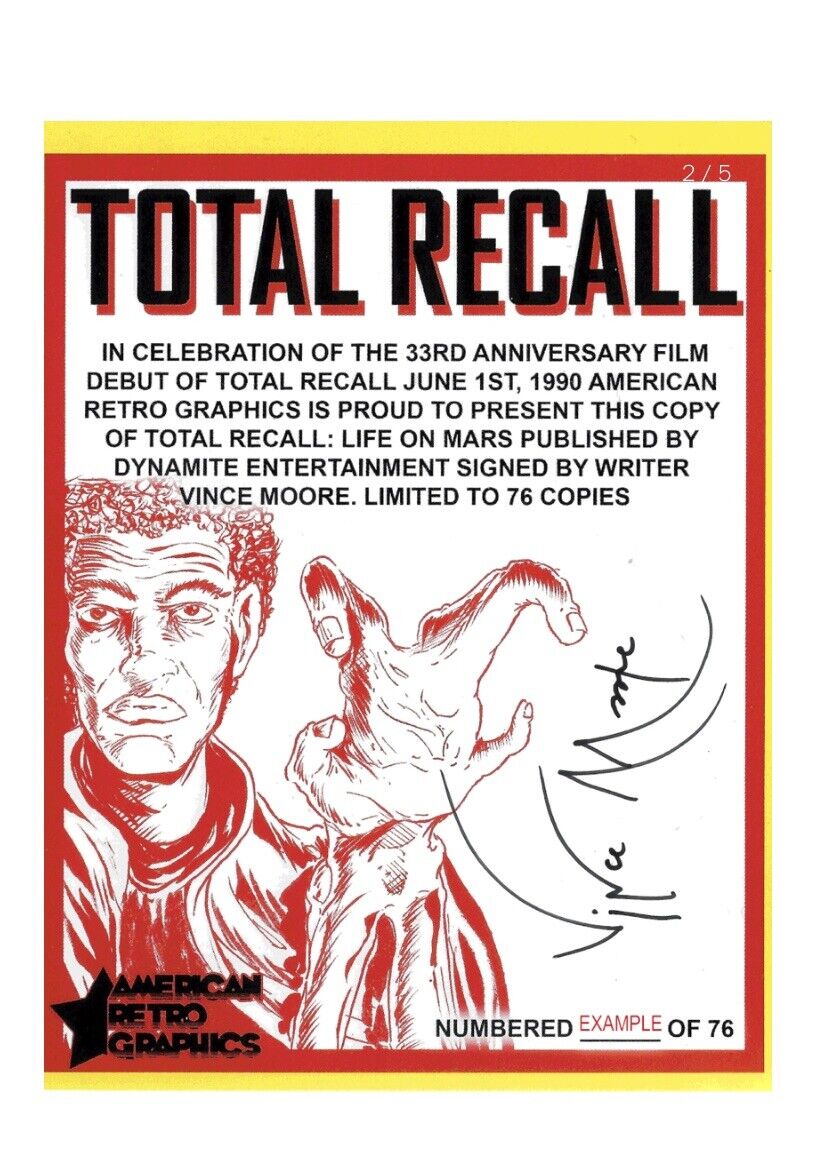 Total Recall (2012) Life On Mars TPB ARG Signed and Numbered Edition.