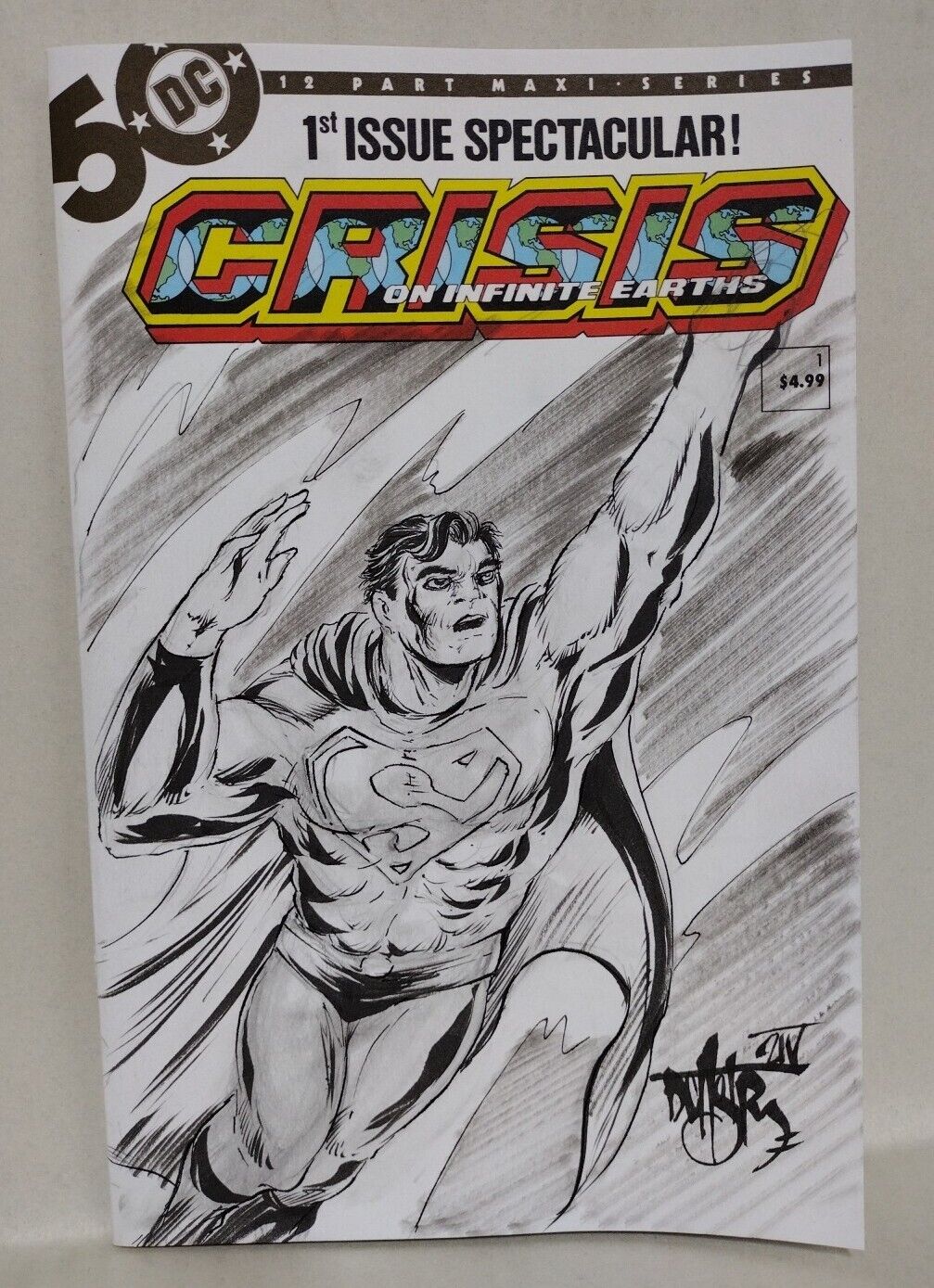 Crisis On Infinite Earths #1 (2024) DC Comic Variant Sketch Cover W Original Art