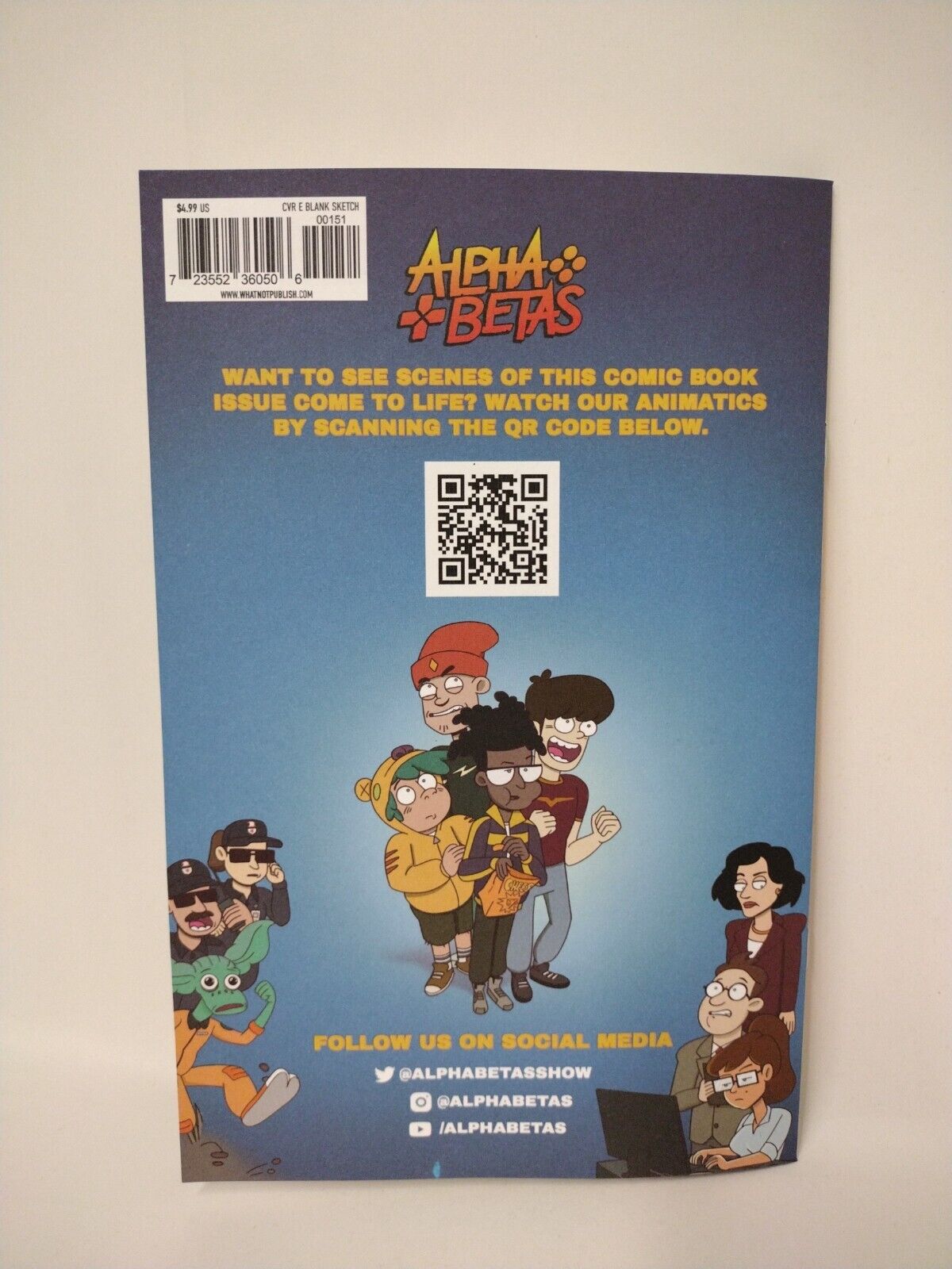 Alpha Betas #1 (2022) Whatnot Blank Cover Comic W Buck Original Dave Castr Art