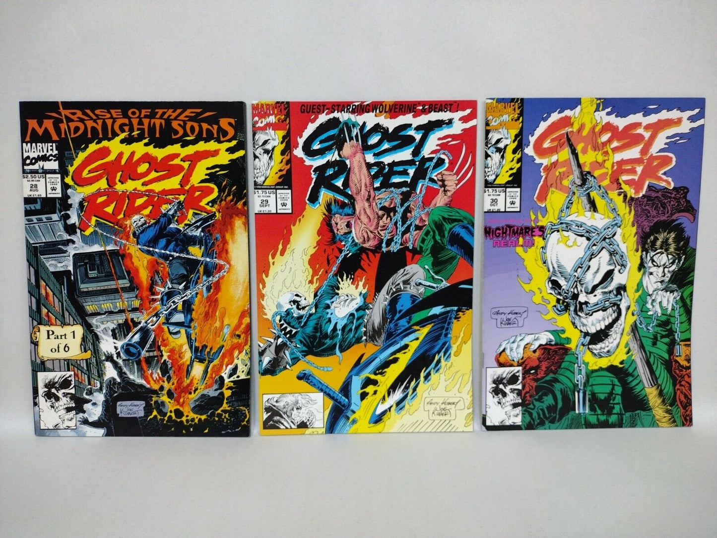 Ghost Rider (1990) Dan Ketch Marvel Comic Lot Set #1-50 Key Issues F-VF