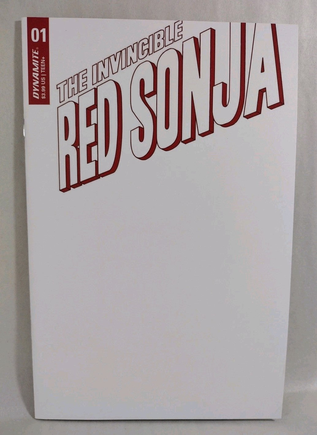 Invincible Red Sonja #1 (2016) Dynamite Blank Sketch Variant Cover Comic New NM