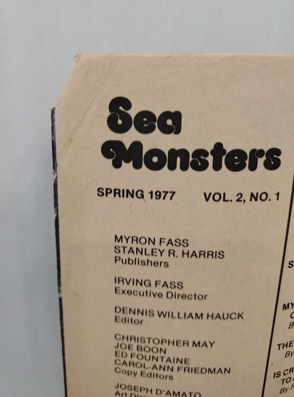 Sea Monster Special Edition (1977) Country Wide Communications Magazine