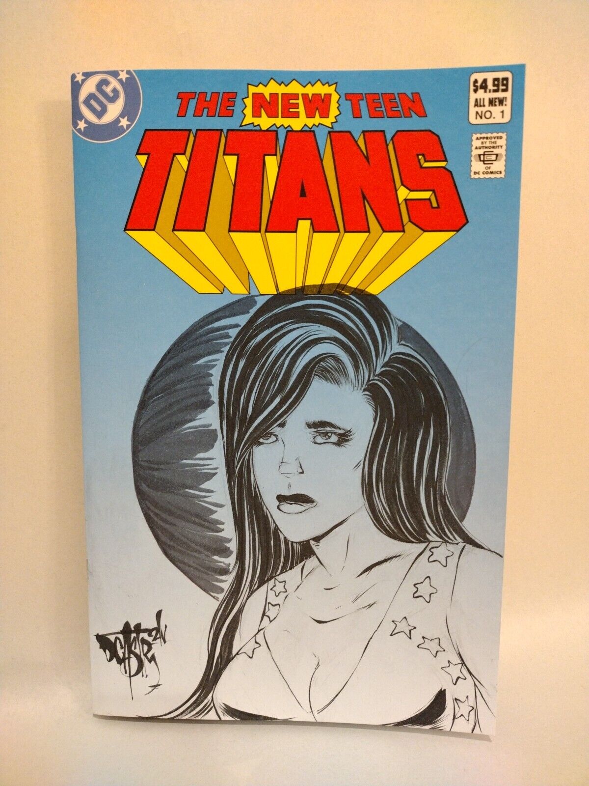 NEW TEEN TITANS #1 (2023) DC Comic Facsimile Ed Sketch Variant W Original Art