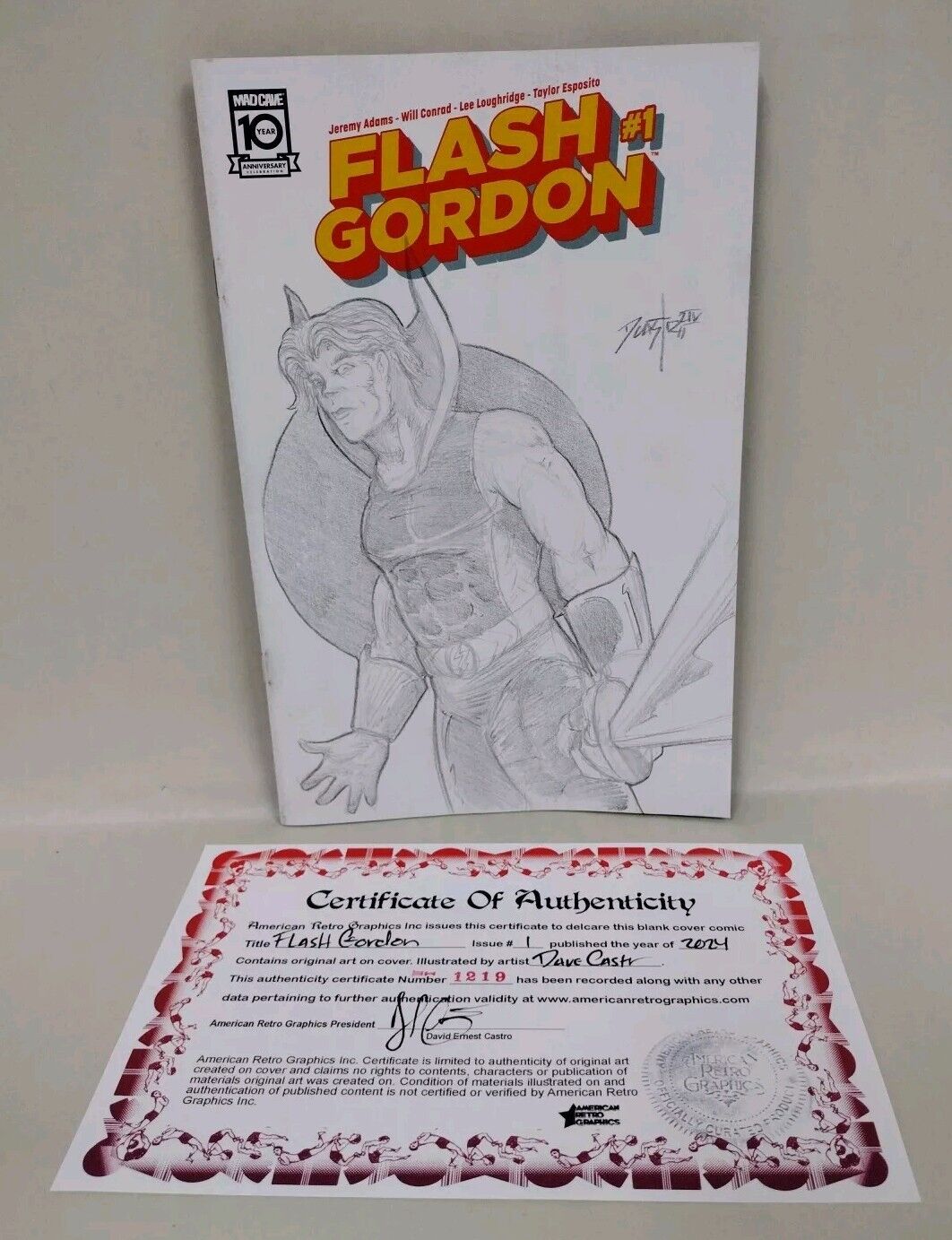 Flash Gordon #1 (2024) Mad Cave Sketch Error Variant Cover W Original DCastr Art