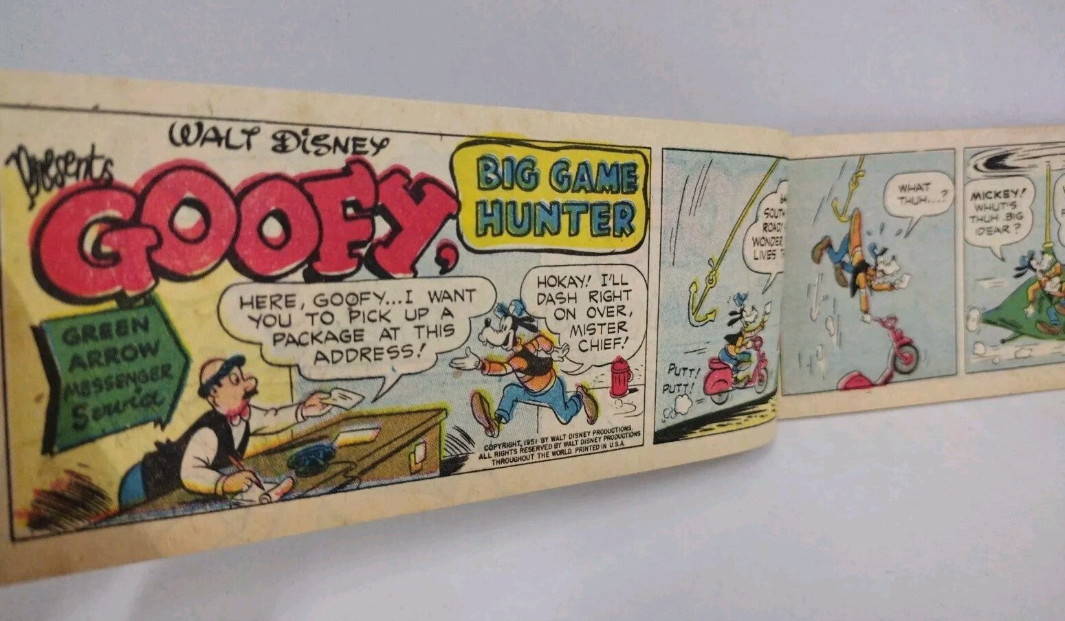 Goofy Big Game Hunter #C-7 (1951) Disney General Mills Mini Comic