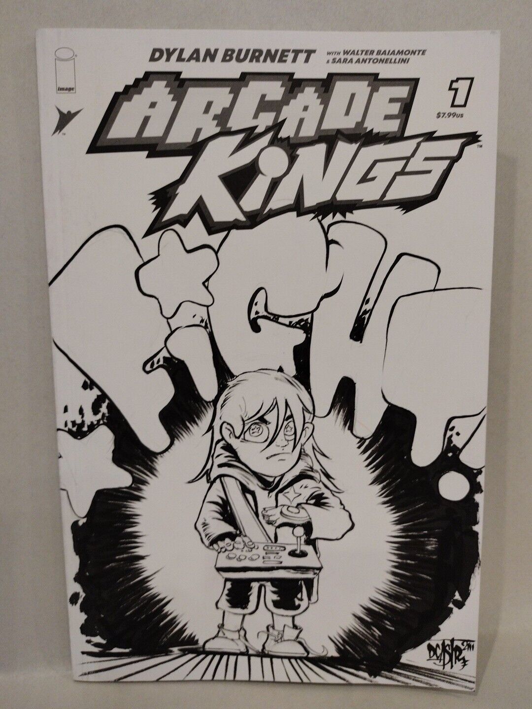 Arcade Kings 1 (2023) Image Blank Sketch Variant Comic w Original Dave Castr Art