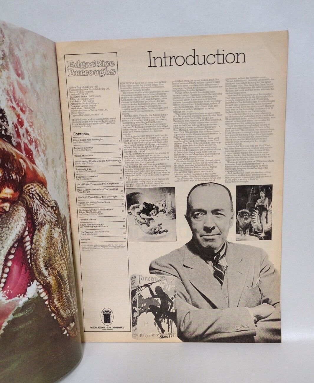 Edgar Rice Burroughs 1975 Oversized Magazine Comic UK Tarzan Biography Book 