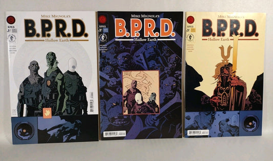 BPRD Hollow Earth (2002) Complete Dark Horse Mini-series #1 2 3 Mike Mignola