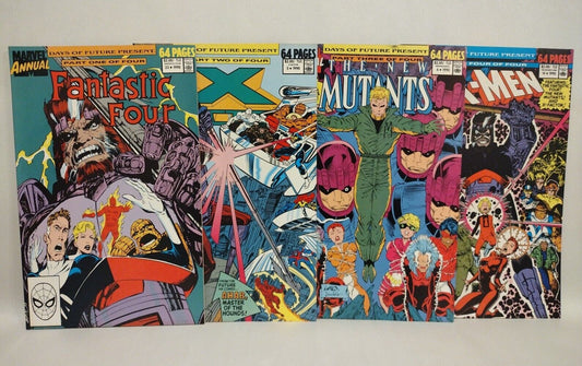 Day Of Future Present (1990) Complete Marvel Comic Annual Crossover X-Men VF-NM