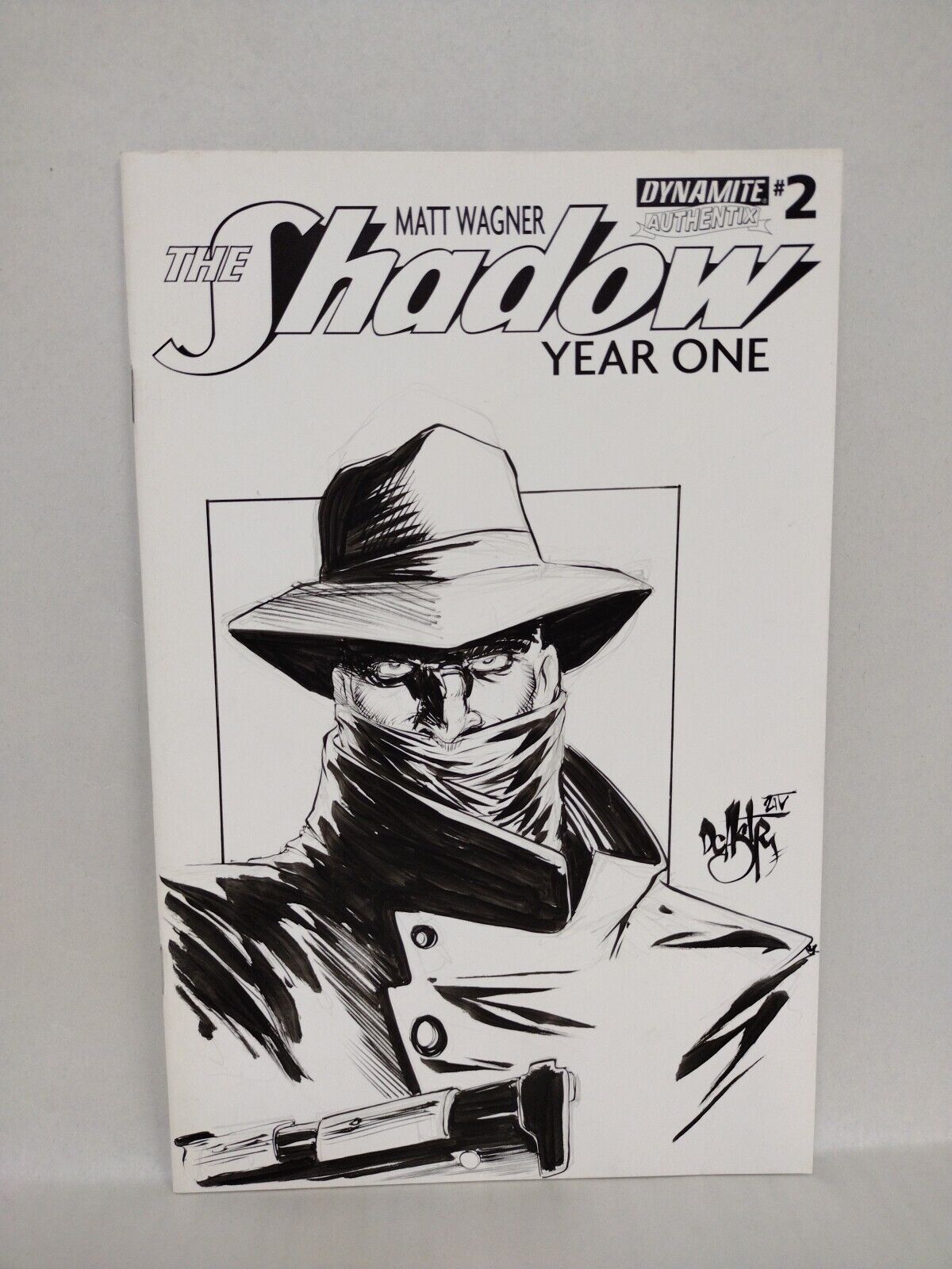 The Shadow Year One #2 (2013) Sketch Cover Variant W Original Dave Castr Art