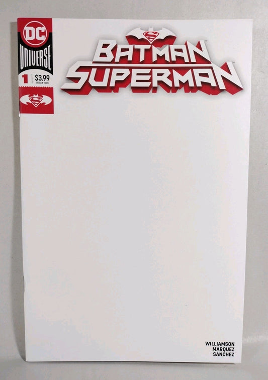 Batman Superman #1 (2019) DC Comic Blank Sketch Variant Cover New NM