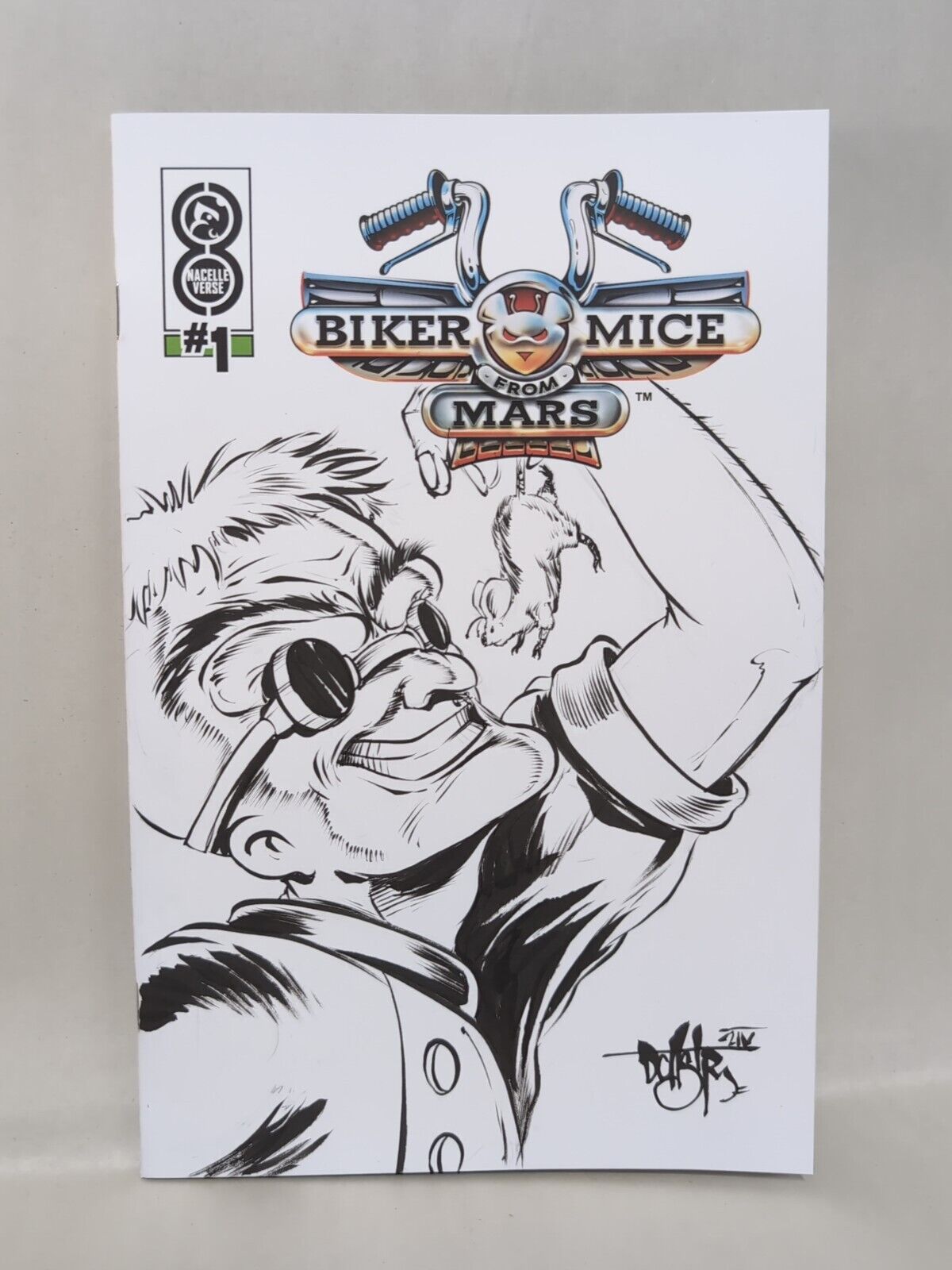 Biker Mice From Mars #1 (2024) Sketch Cover Variant Comic W Original DCastr Art 