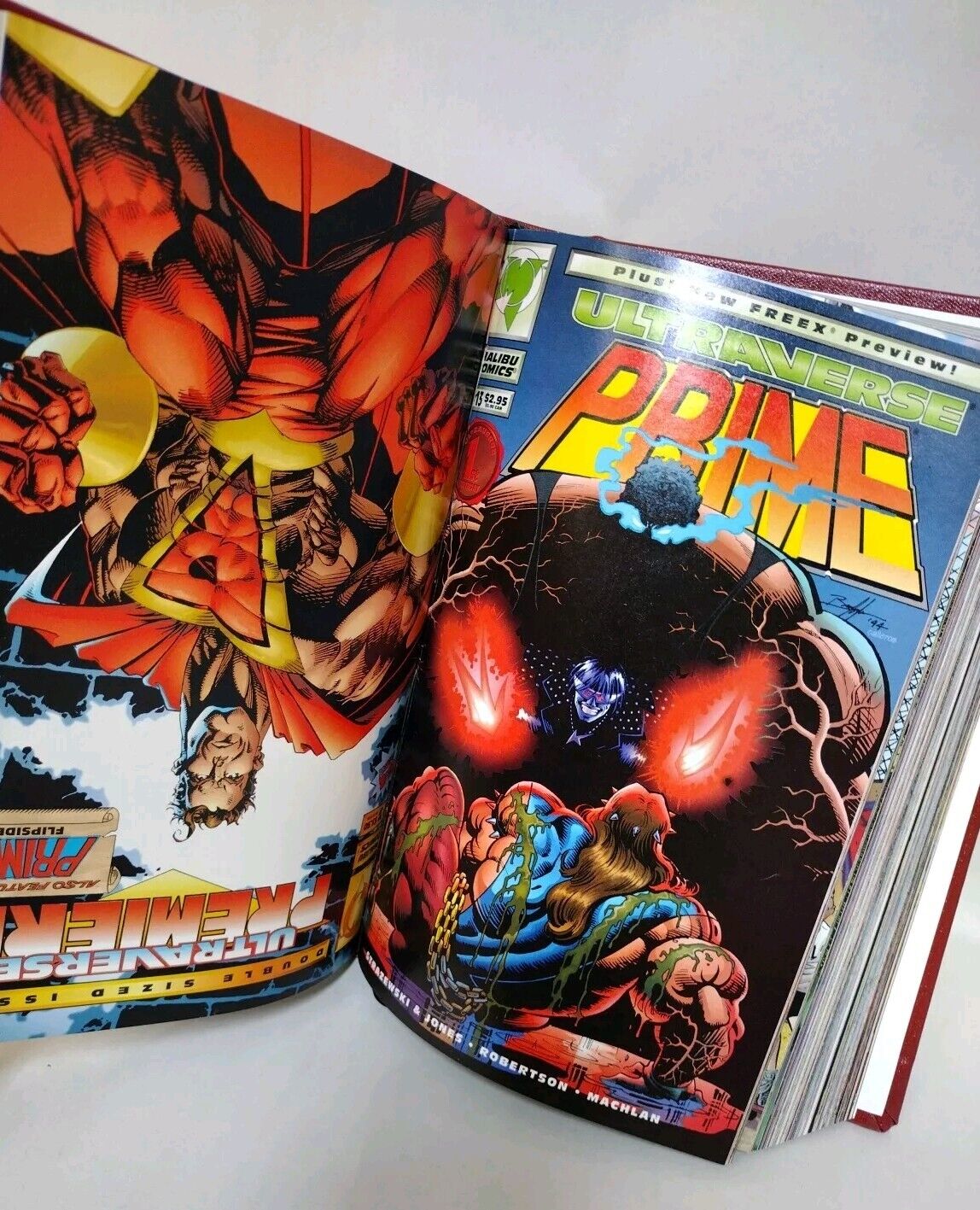 Prime Omnibus (1993) ARG Custom Bound Malibu Comics HC W DJ #1-26 Infinity Power