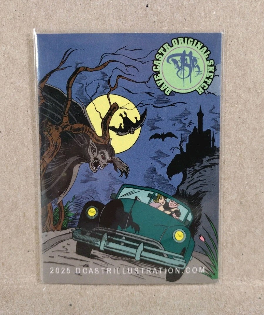 Dave Castr Crusin (2025) OAC Sketch Card W Original DC Comic Mr. Freeze Art 