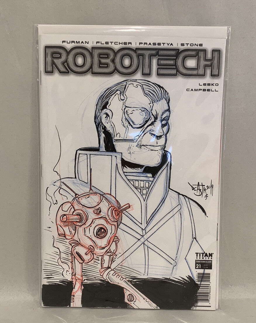 ROBOTECH #21 Blank Variant Cover Comic 2019 W Original Art Dave Castr