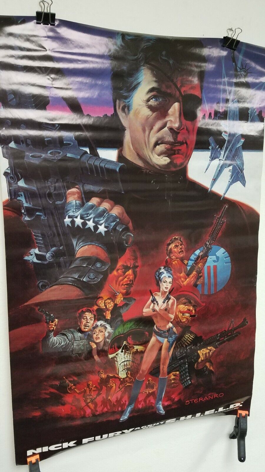 Nick Fury Agent Of Sheild (1988) 22 X 34" Painted Steranko Marvel Poster Unused