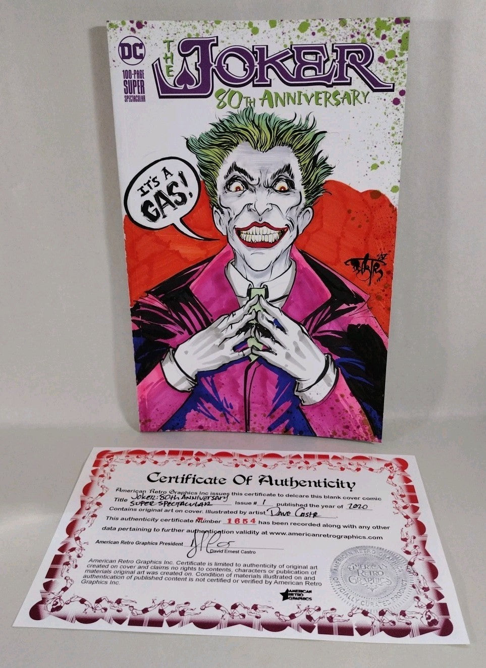 Joker 80th Anniversary Super Special 1 (2020) Sketch Cover W Original DCastr Art