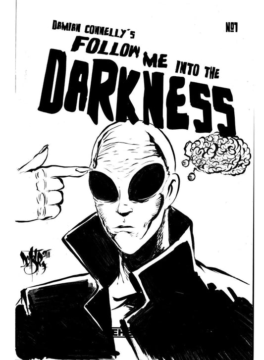 Follow Me Into The Darkness #1 (2022) Behemoth Blank Sketch Comic W Original Art