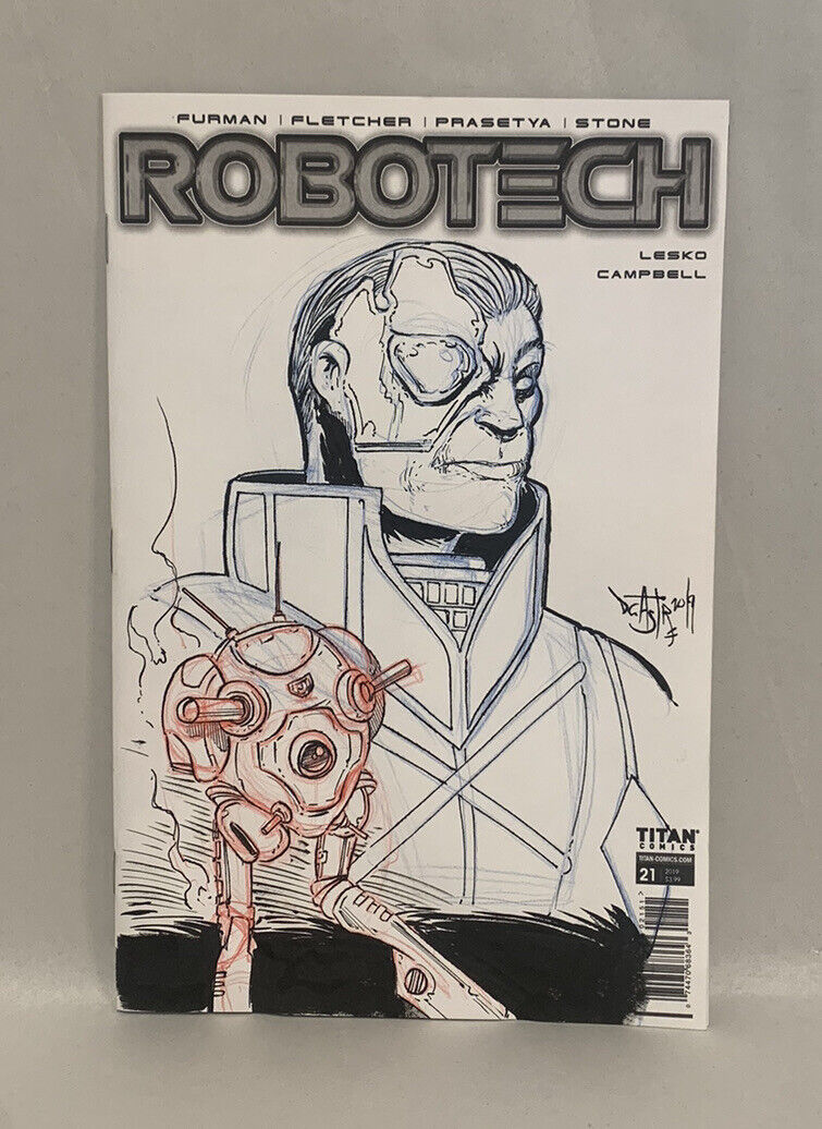 ROBOTECH #21 Blank Variant Cover Comic 2019 W Original Art Dave Castr