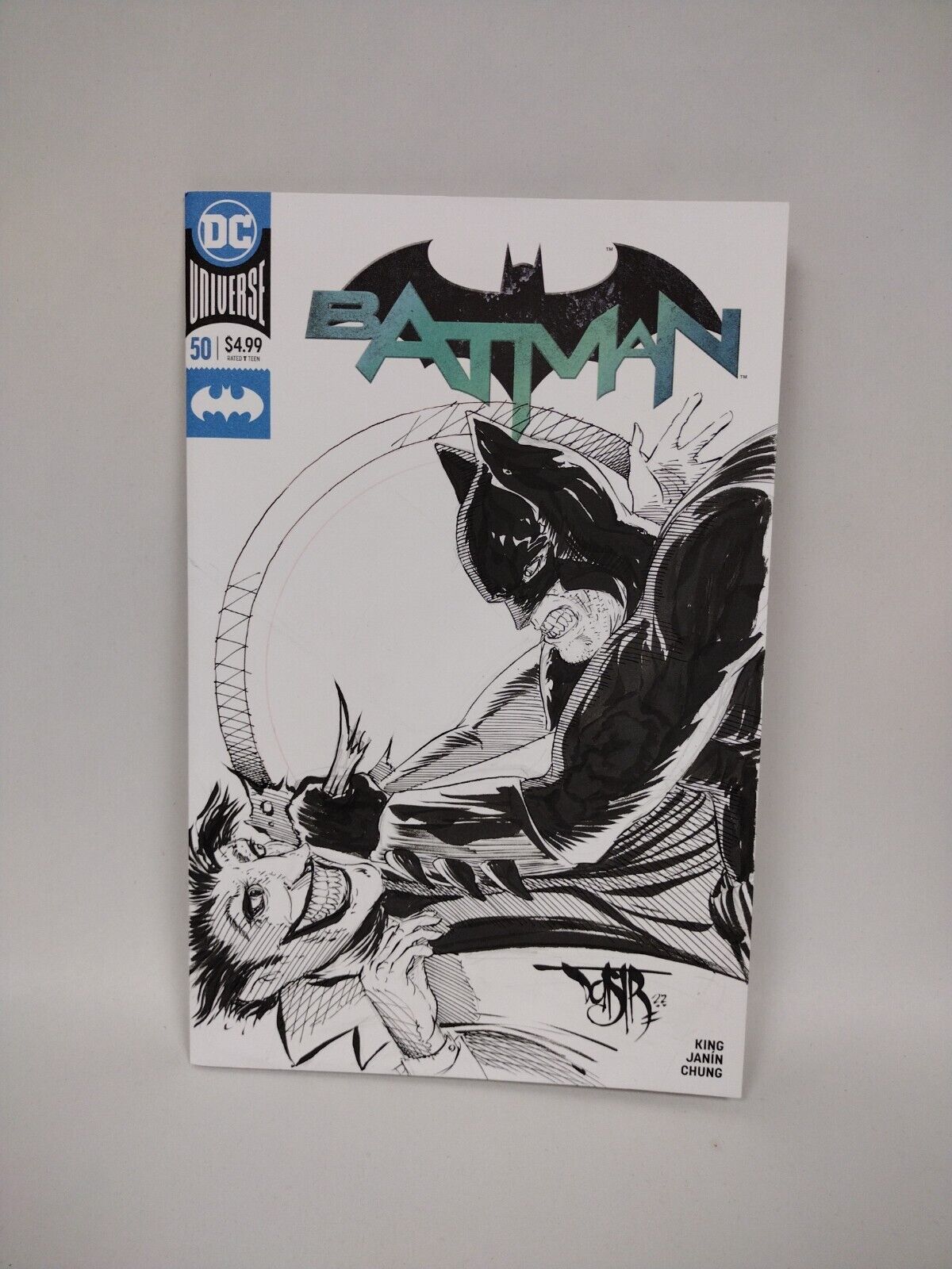 BATMAN #50 Blank Cover Variant Original DCastr Art COA