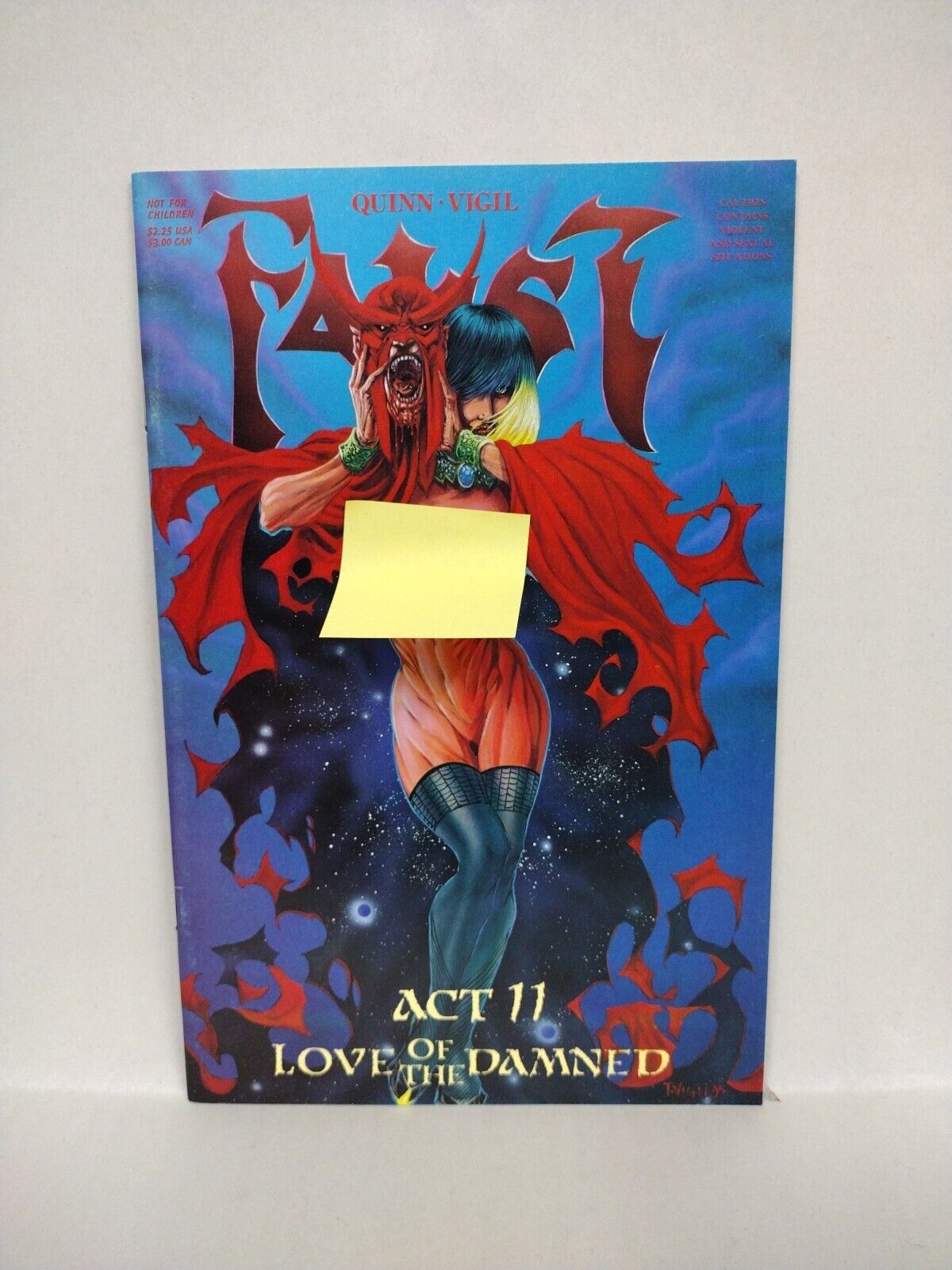 FAUST LOVE OF THE DAMNED Act 11 (1995) Rebel Studios Comic Vigil Quinn VF