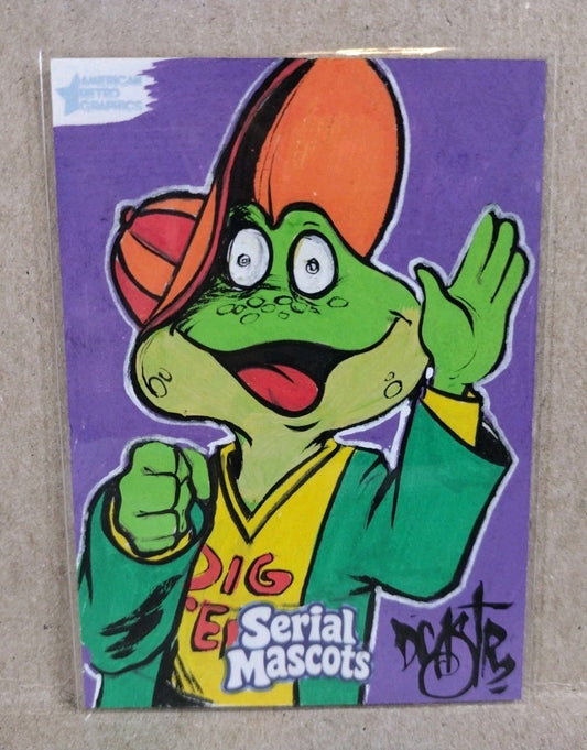 Serial Mascots (2026) ARG Sketch Card W Original Dave Castr Dig 'Em Frog Art