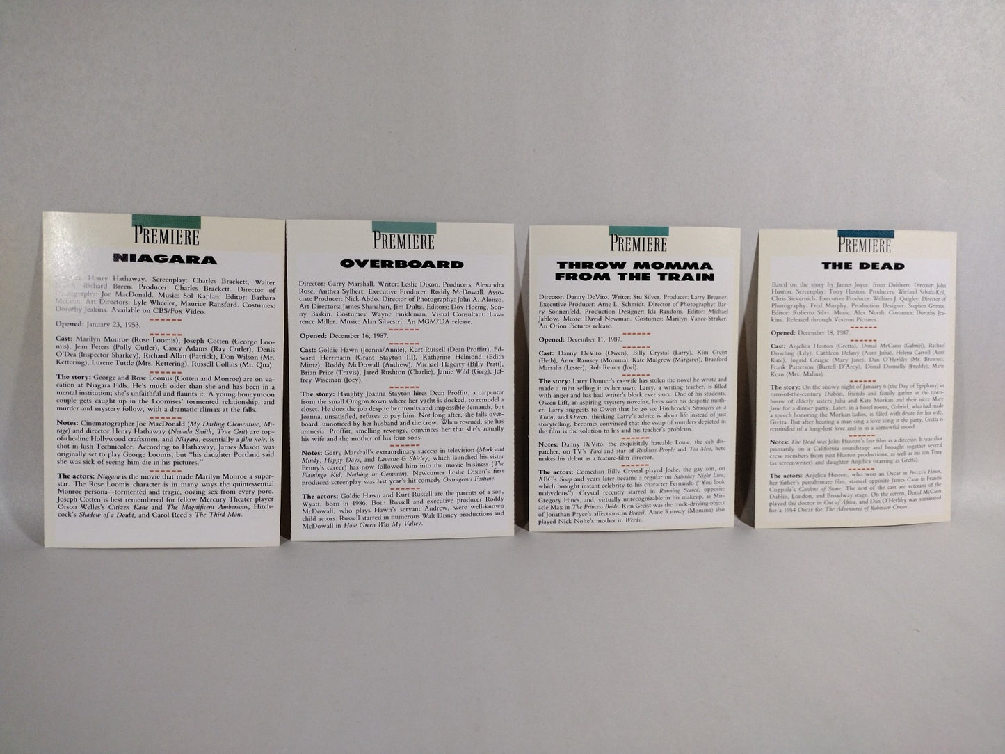 Premiere Magazine Movie Poster Card Insert Collection Lot Of 18 Hellrasier