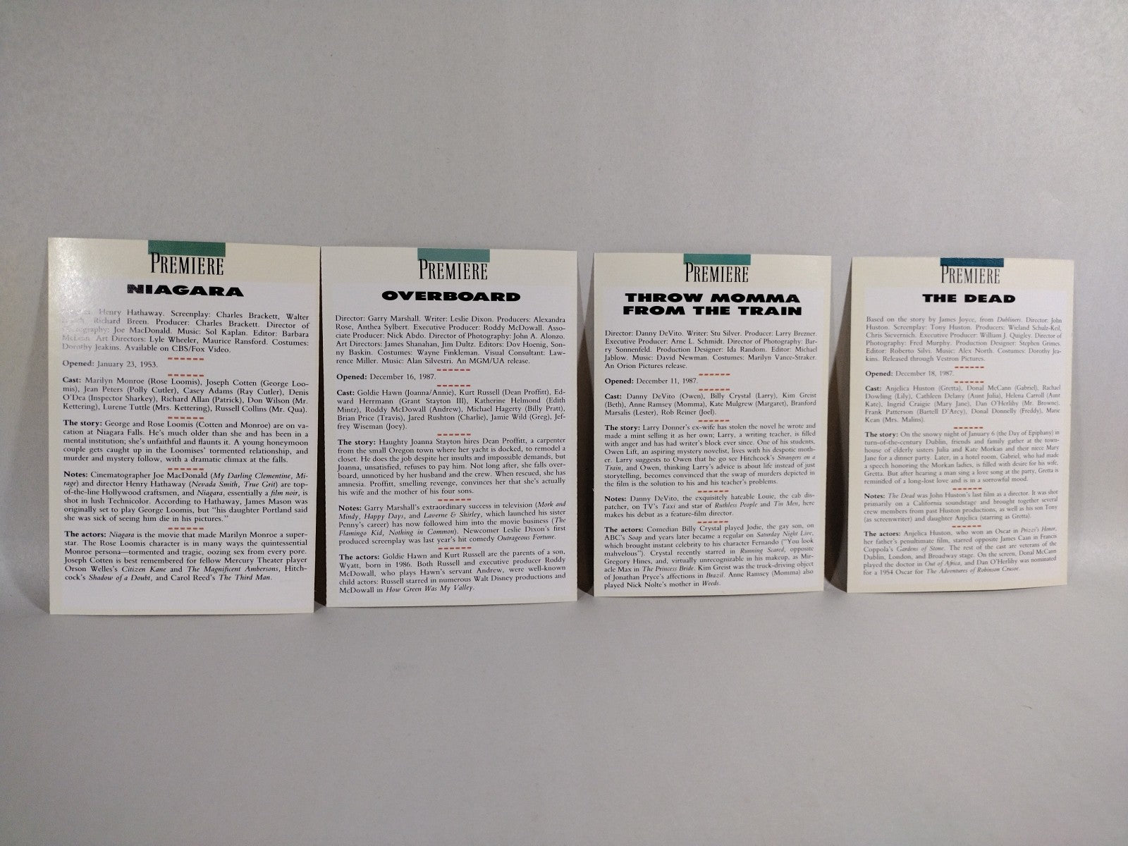 Premiere Magazine Movie Poster Card Insert Collection Lot Of 18 Hellrasier