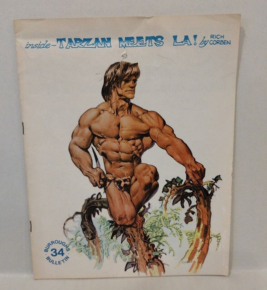 BURROUGHS BULLETIN #34 (1974) Edgar Rice Tarzan Fanzine Richard Corben Cover