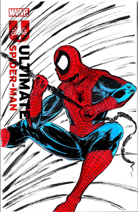 Ultimate Spider-Man #1 (2024) 4th Print Sketch Cover Comic W Original DCastr Art