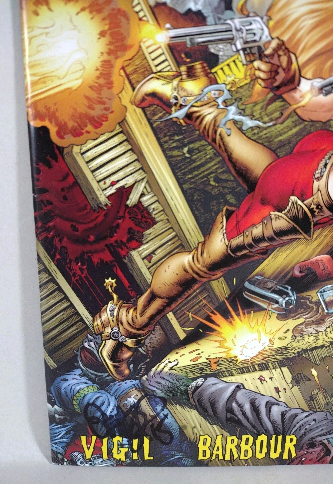 Gunfighters In Hell: Sinbuck #4 (2014) Angel Eyes Signed Joe Tim Vigil VF-NM