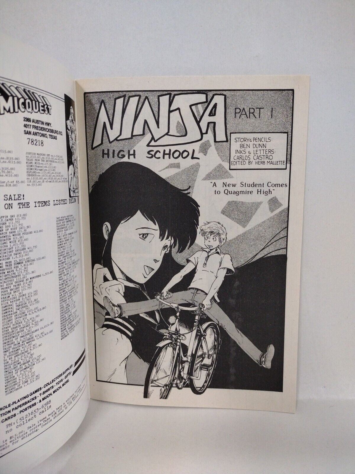 NINJA HIGH SCHOOL 1987 Complete Antarctic Comic Mini Series 1 2 3 1st Appearance