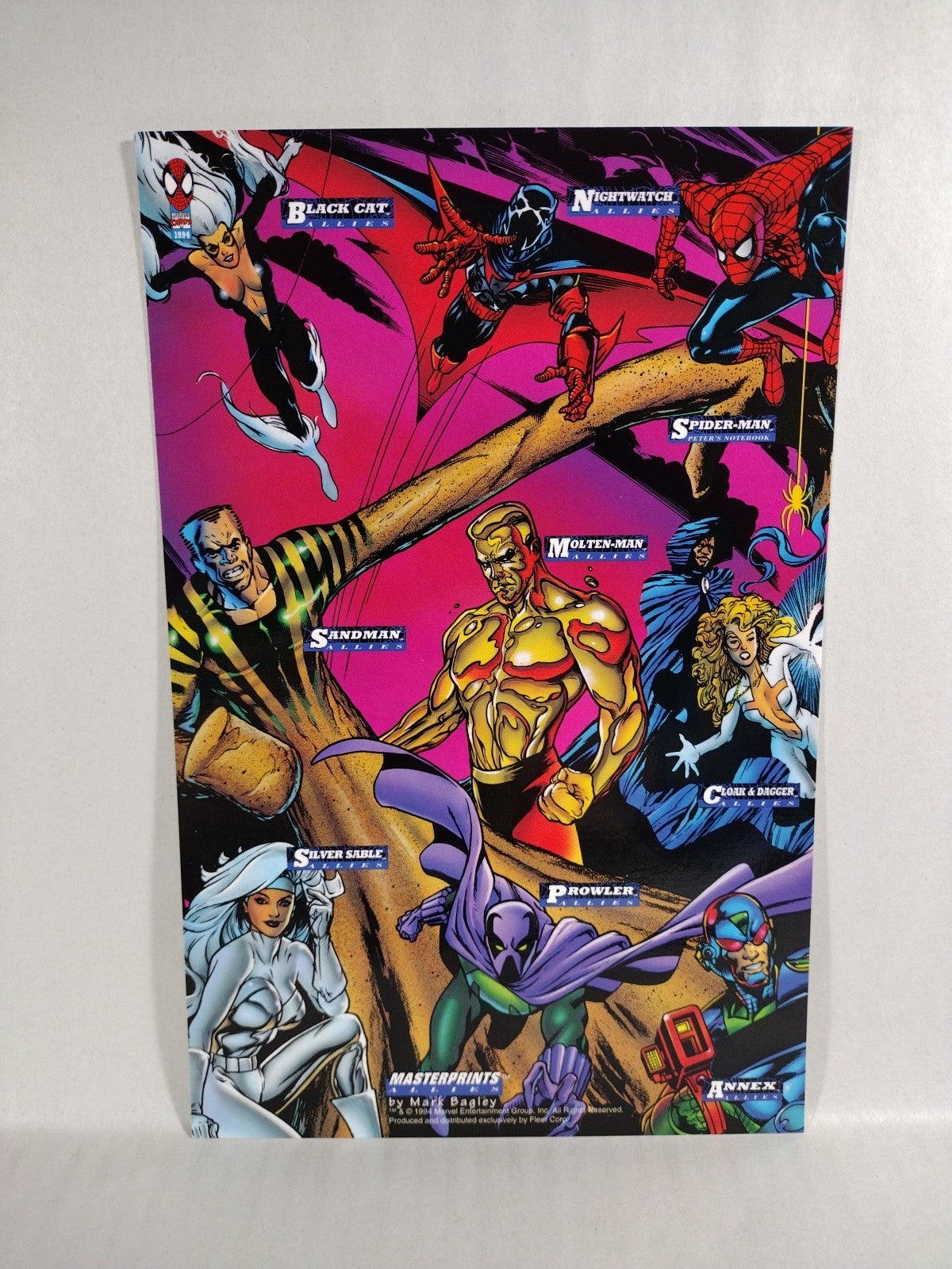 Marvel Master Prints (1994) Complete Fleer Uncut 9 Card Set Mark Bagley