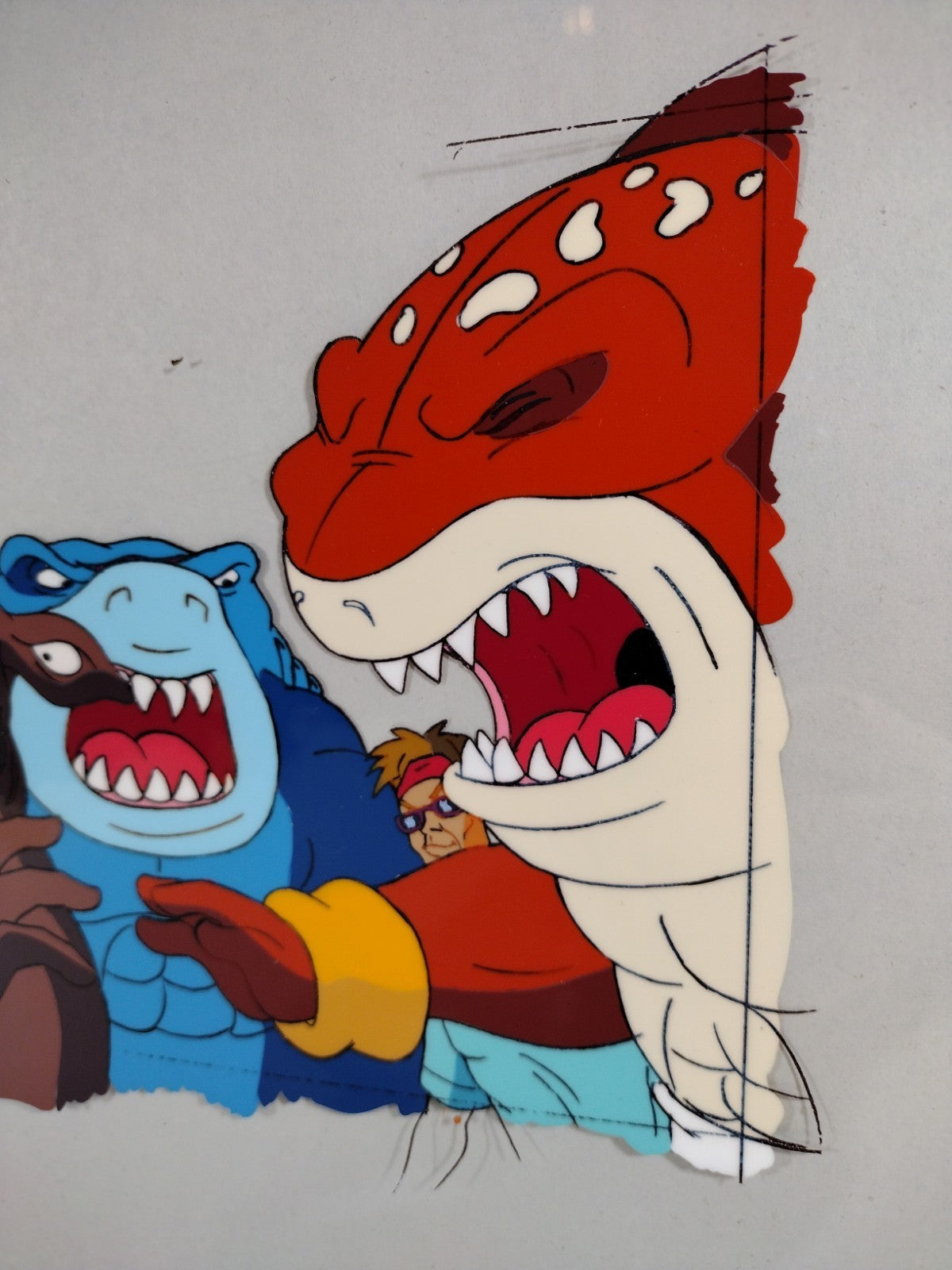 Street Sharks 1996 Original Animation Production Cel Slammu Streex Jab & Bends