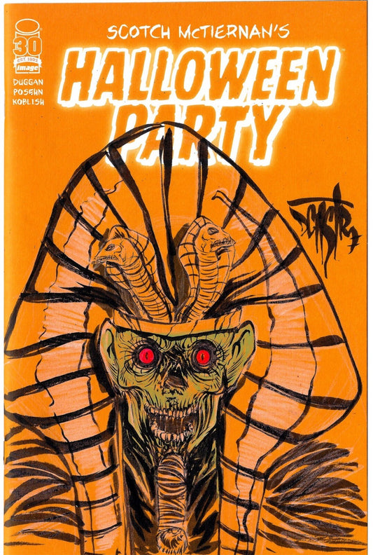 Scotch McTiernan Halloween Party #1 Image Sketch Cover Comic W Original Art