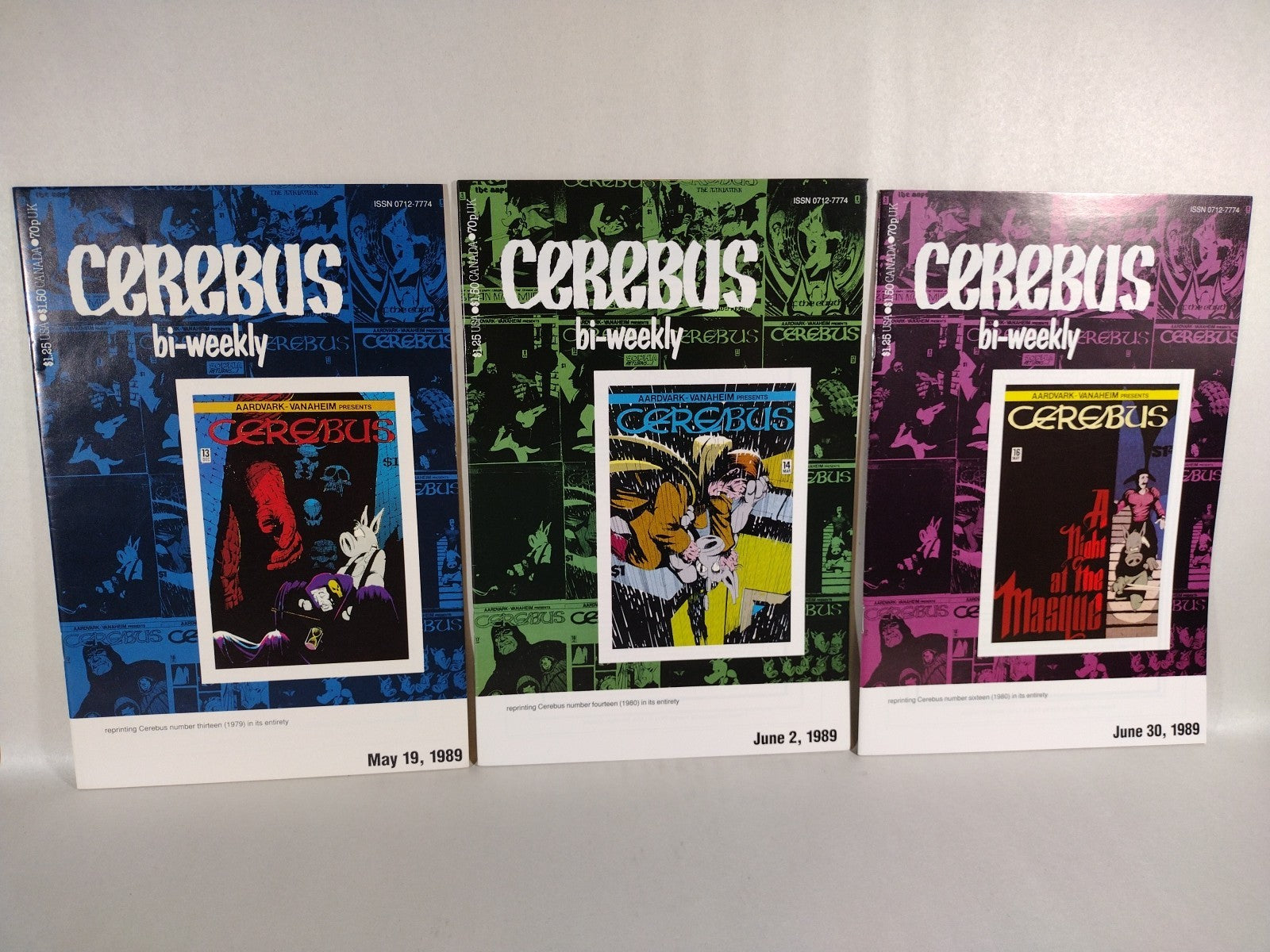 Cerebus Bi-Weekly (1988) Aardvark-Vanhiem Comic Lot #1-14 16 18 19 25 F-VF