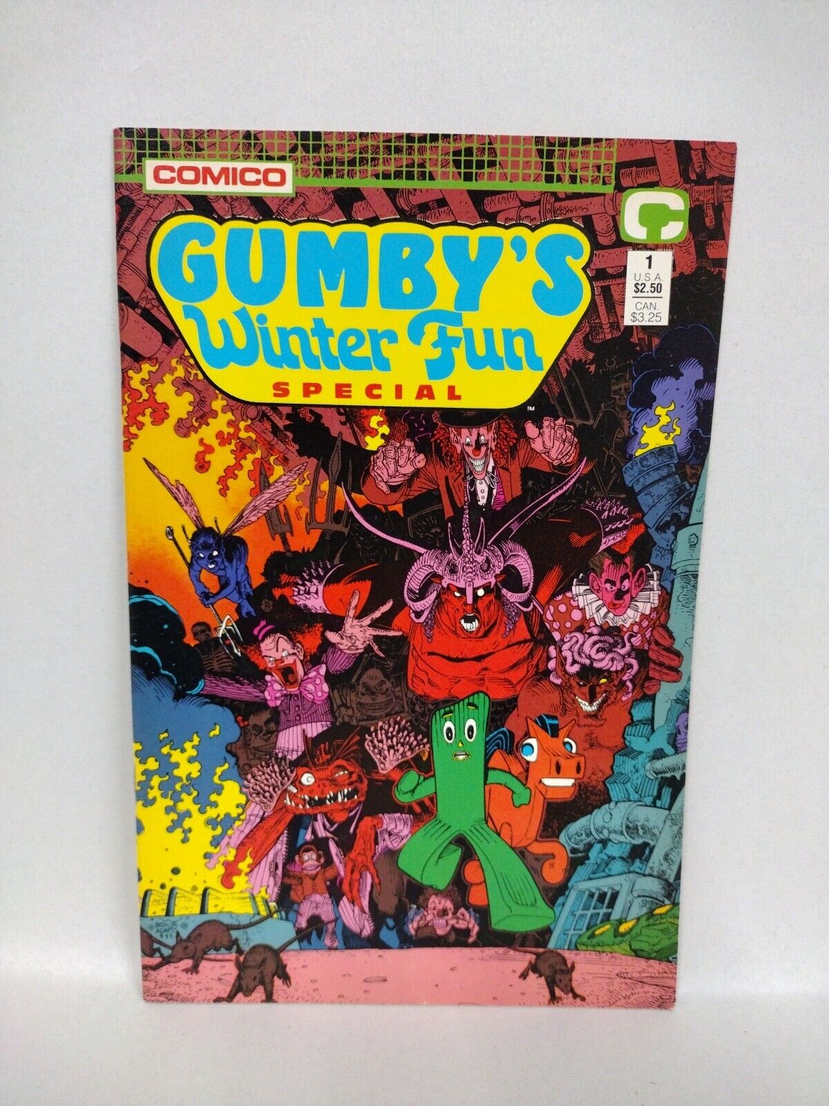 Gumby Comic Lot Of 3 Winter Fun Special 3-D W Glasses Gumby's Gang Pokey #1