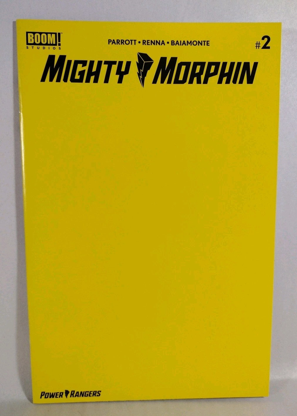 Mighty Morphin #2 (2020) Boom Blank Yellow Gloss Sketch Variant MMPR New NM