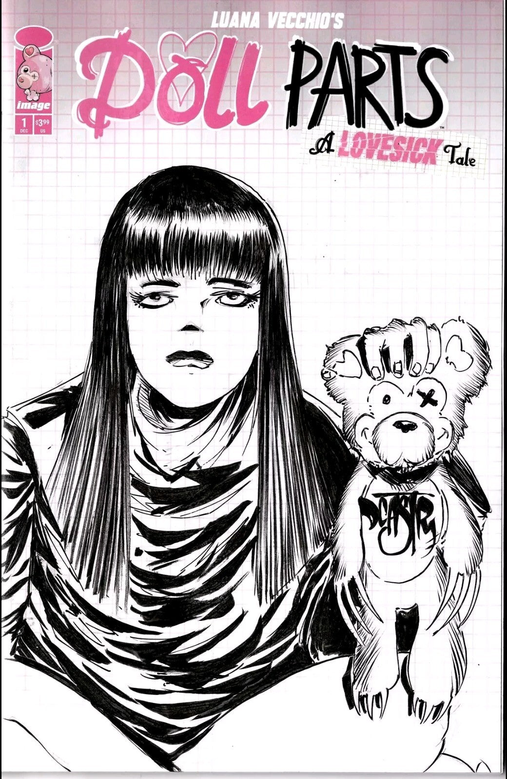 Doll Parts A Lovesick Tale 1 (2024) Cover G Sketch Variant W Original DCastr Art