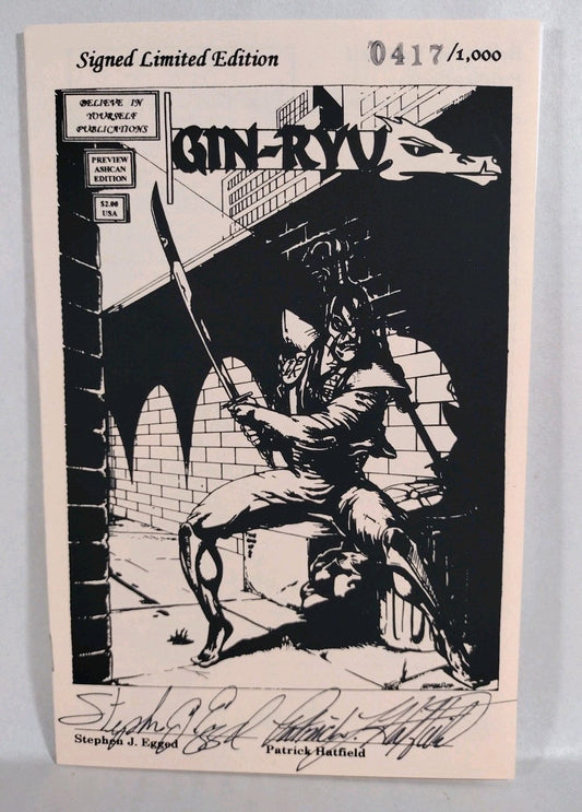 Gin-Ryu 1994 Believe In Yourself Comic Ashcan Preview Comic Signed #'d 417/1000