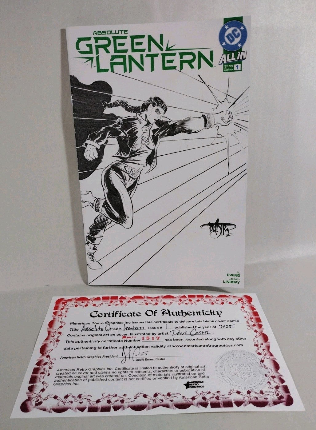 Absolute Green Lantern #1 (2025) DC Sketch Variant Cover W Original DCastr Art