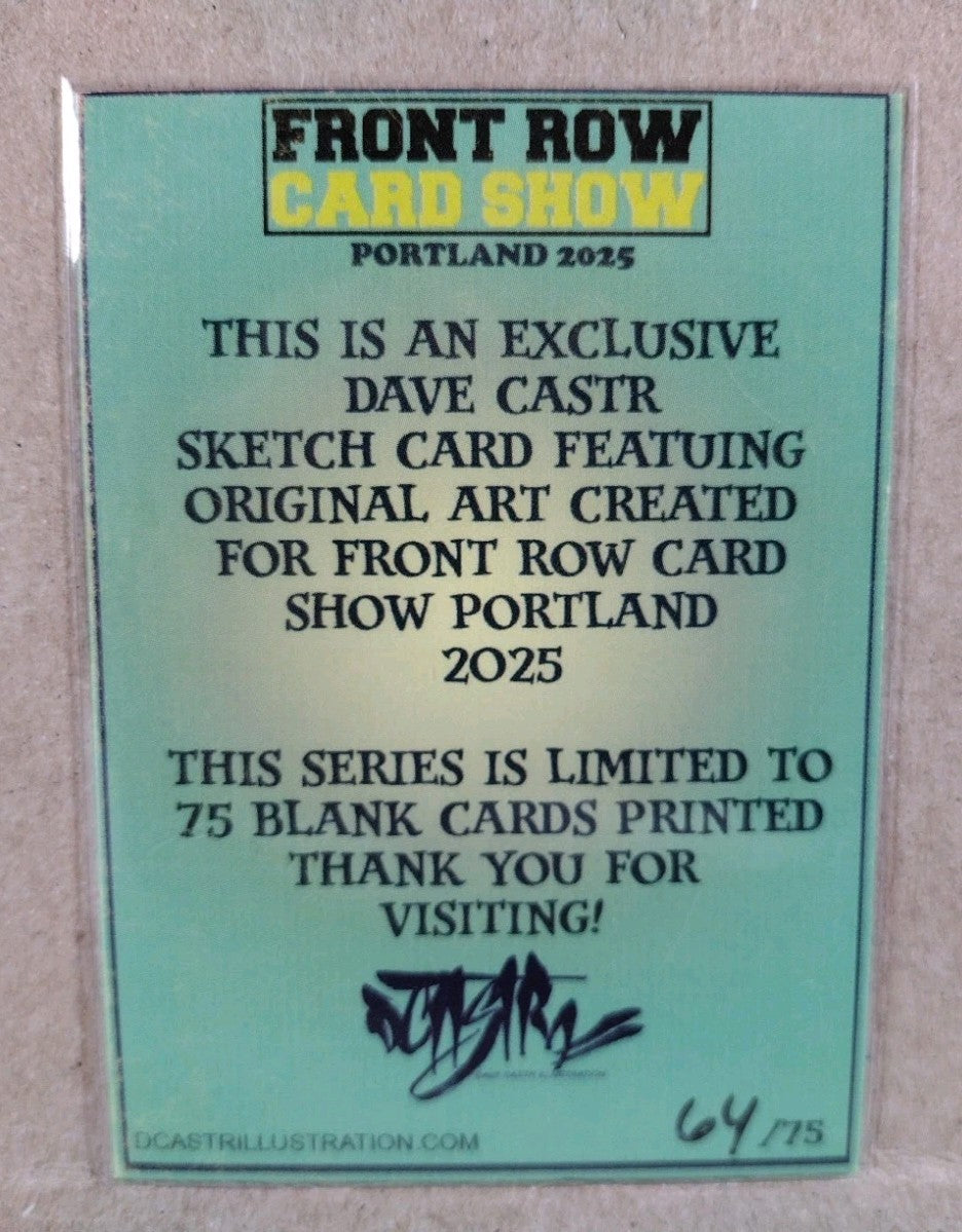 DCastr (2025) Front Row Show Exclusive Sketch Card W Original Lord Zedd Art
