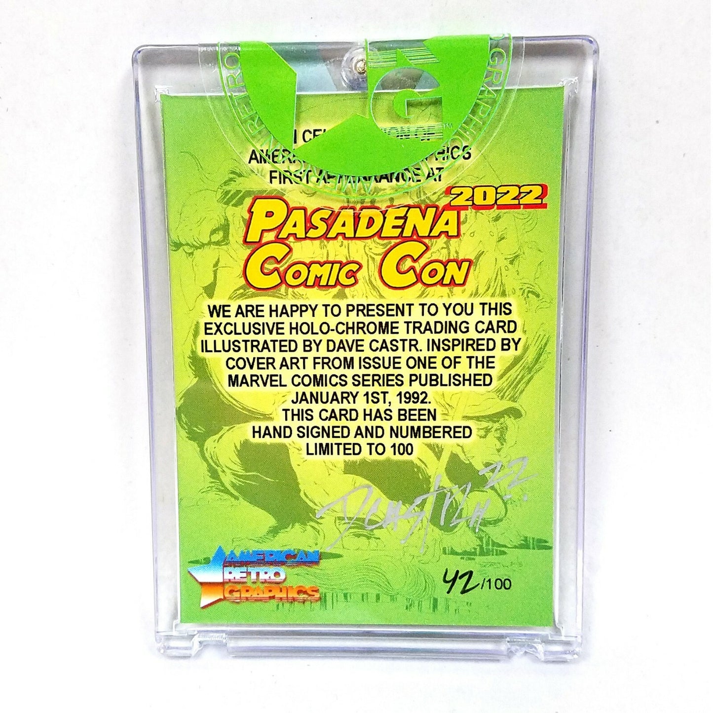 Toxic Crusaders Holo-Chrome Trading Card Signed & #'d ARG Exclusive (New Sealed)